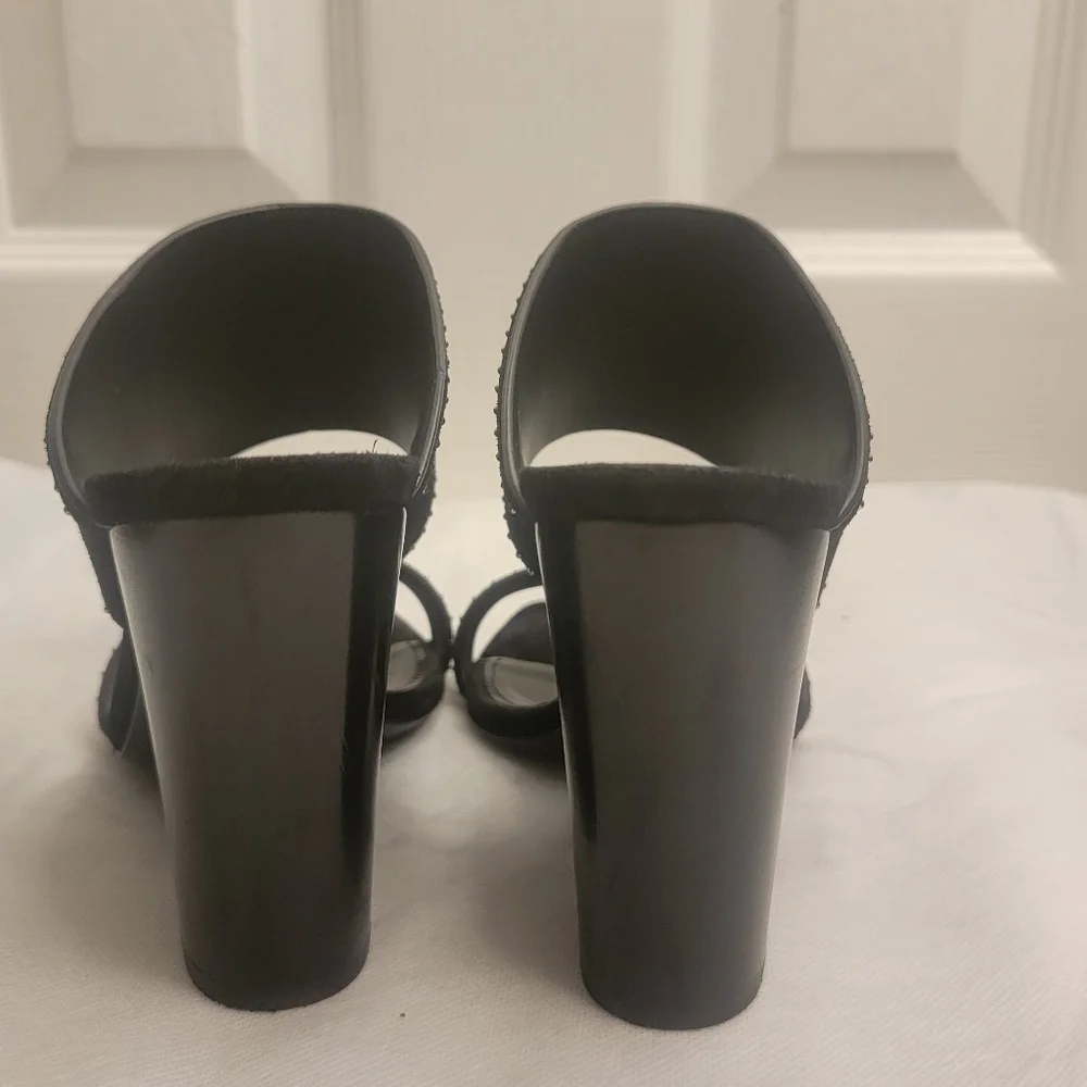 Saint Laurent Black Oak Slide Studded Sandals Sz 36 - Picture 8 of 16